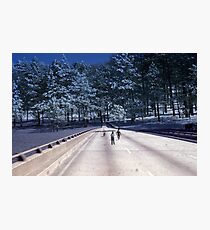 35mm Found Slide Composite - Tree Bridge Photographic Print