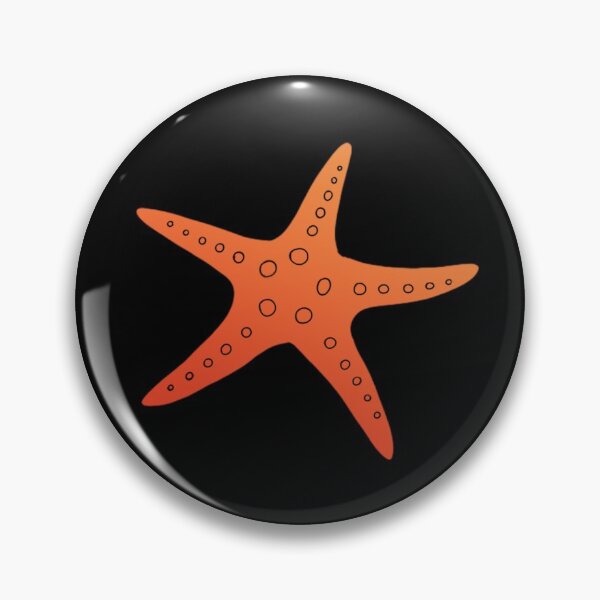 Item preview, Red and Orange Sea Star on black designed and sold by CaptinAubs.