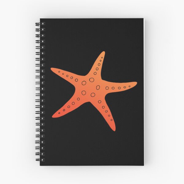 Item preview, Red and Orange Sea Star on black designed and sold by CaptinAubs.