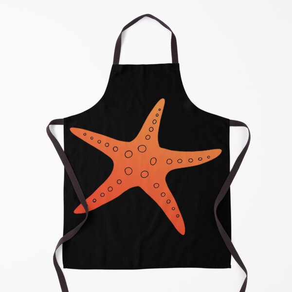 Item preview, Red and Orange Sea Star on black designed and sold by CaptinAubs.