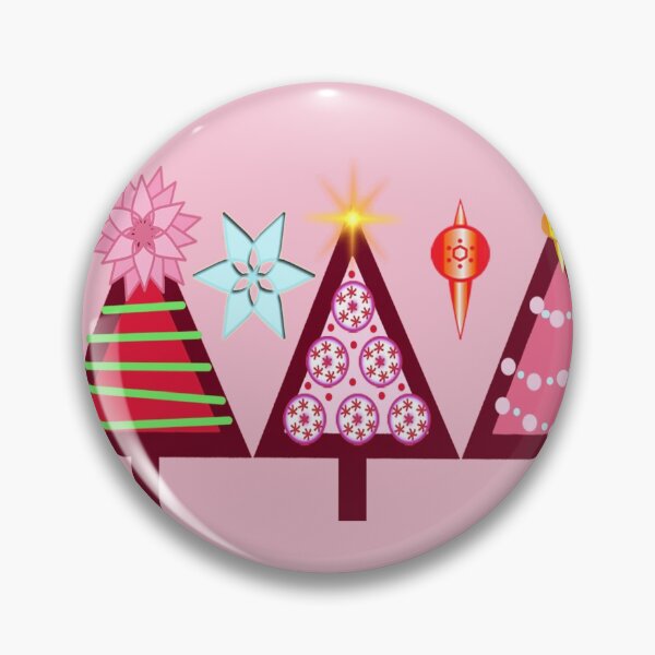 Item preview, Christmas Trees on Pink  designed and sold by Sharon Schwalbe.