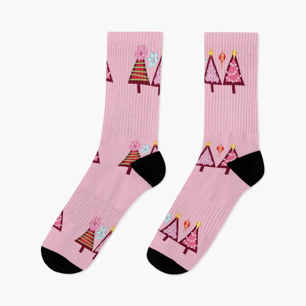 Item preview, Christmas Trees on Pink  designed and sold by Sharon Schwalbe.