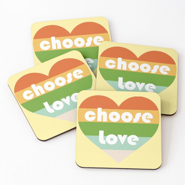 Item preview, Choose Love Heart Retro Colors designed and sold by citrusapple.