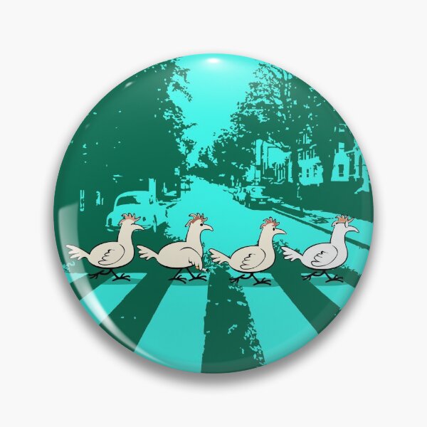 Item preview, chickens in abbey road designed and sold by Jaime Brash.