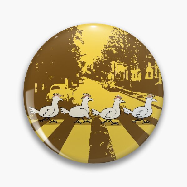 Item preview, Chickens in abbey road yellow designed and sold by Jaime Brash.