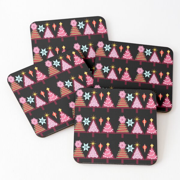 Item preview, Christmas Trees on Black designed and sold by Sharon Schwalbe.