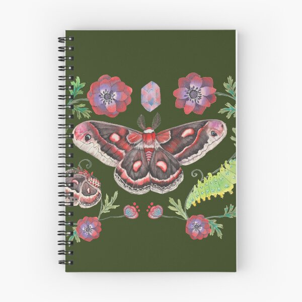 Item preview, red moth with anemone flowers -GBG designed and sold by janeferwong.