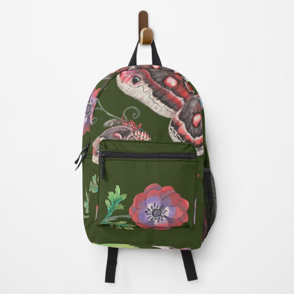 Item preview, red moth with anemone flowers -GBG designed and sold by janeferwong.