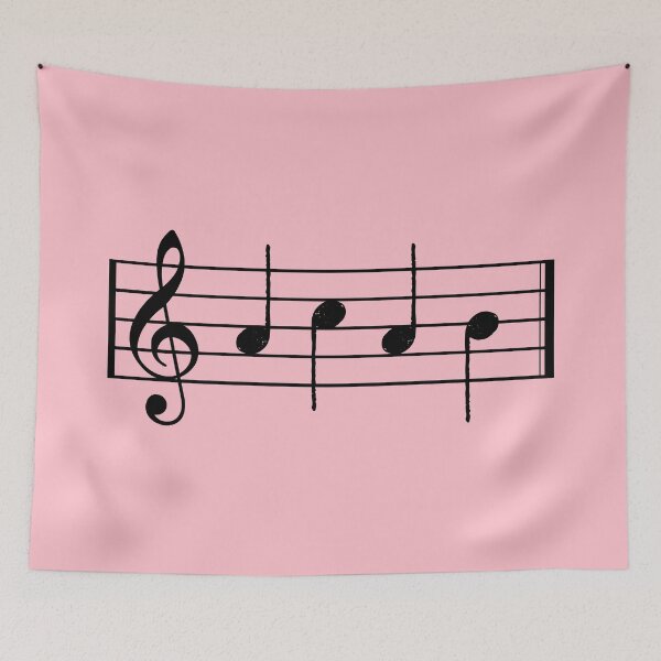 Item preview, ACAB In Musical Notes -Pink designed and sold by The Little Wood Cottage.
