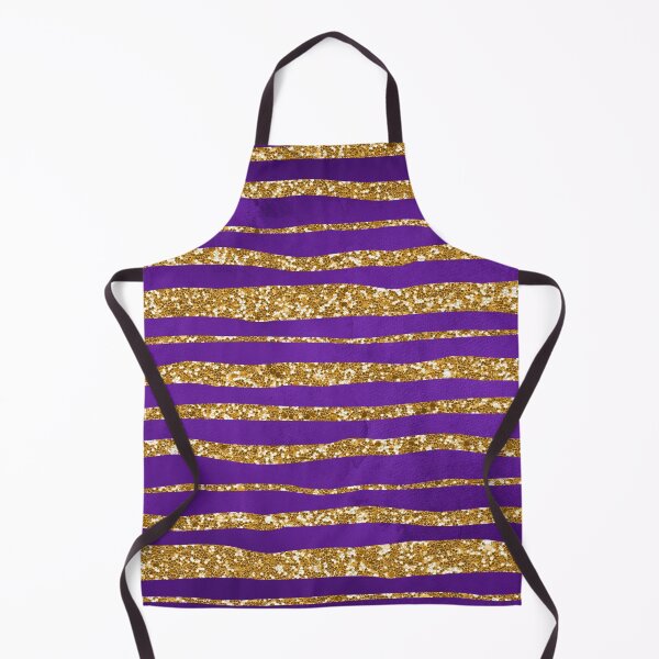 Item preview, Purple and Gold Stripes, Gold Glitter Sparkly Effect Pattern designed and sold by WOW TeesAndThings.