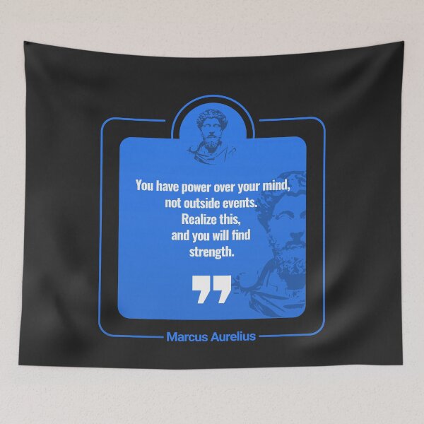 Item preview, Marcus Aurelius quote poster "You have power over your mind" designed and sold by CMYKStudio.