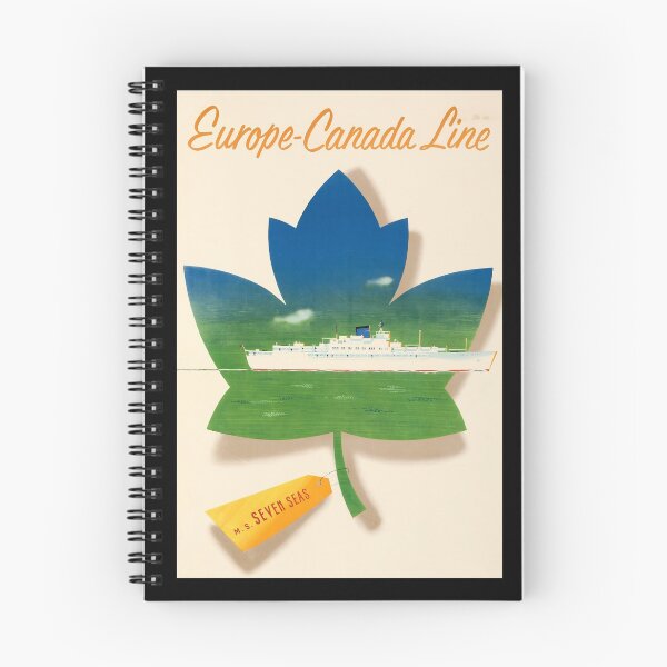 Item preview, retro classic Europe Canada Line poster designed and sold by CorasPosters.