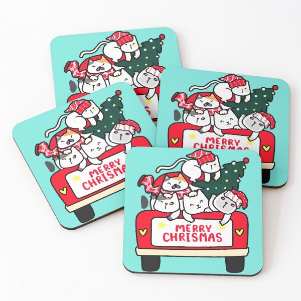 Item preview, Cats and xmas tree on red car designed and sold by Tranguyen.