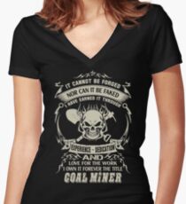 coal miners coal miner daughter coal miner girlfriend coal miner wife Women's Fitted V-Neck T-Shirt