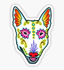Bull Terrier - Day of the Dead Sugar Skull Dog Sticker