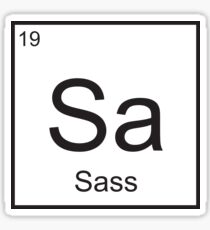 Pegatina El elemento de Sass
