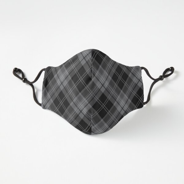 Gray Black Plaid Check Tartan Pattern Fitted 3-Layer