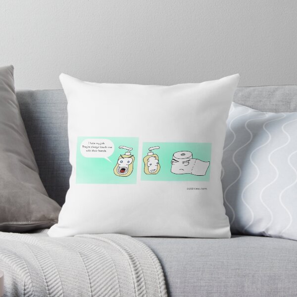 open mouth, insert foot Throw Pillow