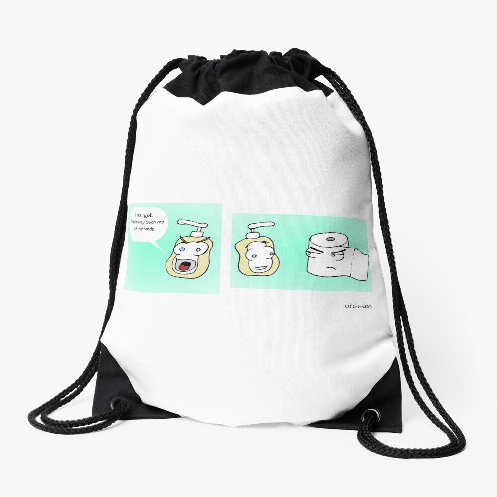 open mouth, insert foot Drawstring Bag