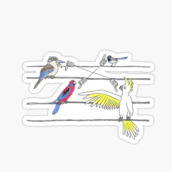 Four Calling Birds (Ello?! Ya There?!) Sticker