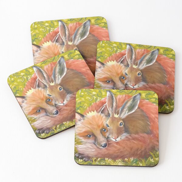 Item preview, True friends fox and rabbit to cuddle designed and sold by Anna Karina Birkenstock.