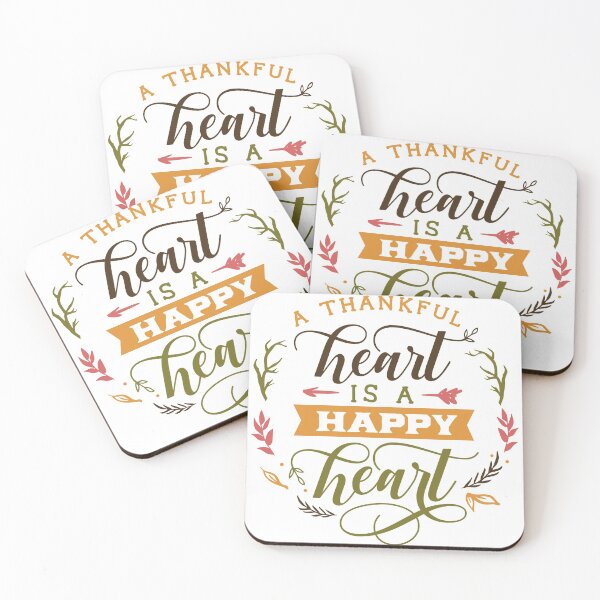 Item preview, A Thankful Heart is a Happy Heart designed and sold by WOW TeesAndThings.