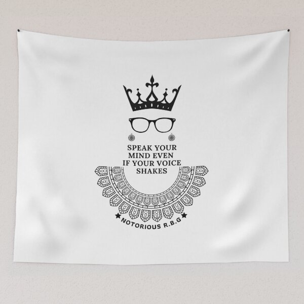 Item preview, Speak your mind even if your voice shakes.(Lace fabric (ฺBlk)) designed and sold by ReichBourne.