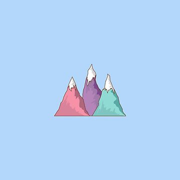 Imagen de la obra Montaña - pegatina - cartel de Lapetiteredac