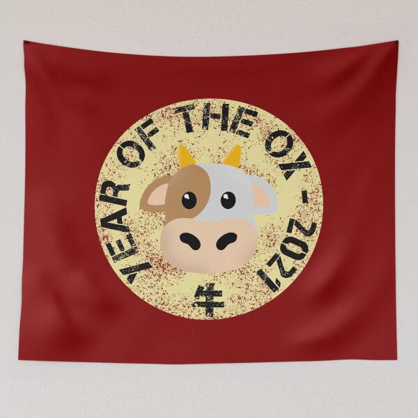 Item preview, Chinese New Year of the OX 2021 designed and sold by Happy Puppy Print On Demand.