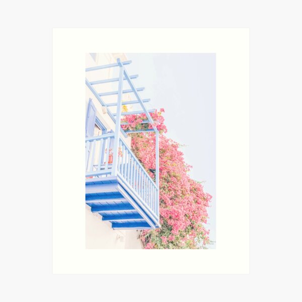 Item preview, 514. Charming flowered balcony, Mykonos, Greece designed and sold by Julie Travel Photography.