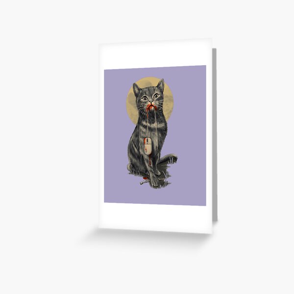 Cat the catch mouse Greeting Card