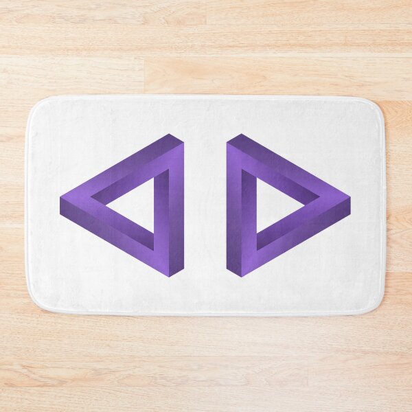 Item preview, The Impossible Penrose Triangle Optical Illusion Original Art ( Violet ) designed and sold by pgons.
