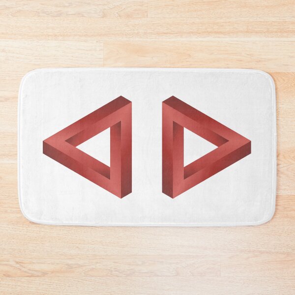 Item preview, The Impossible Penrose Triangle Optical Illusion Original Art ( Red ) designed and sold by pgons.