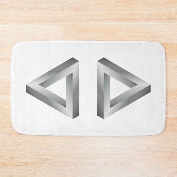 Item preview, The Impossible Penrose Triangle Optical Illusion Original Art ( Black White ) designed and sold by pgons.