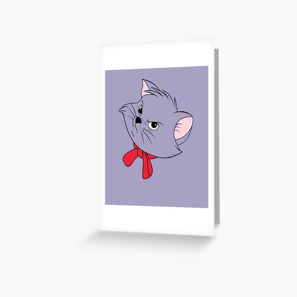 Berlioz Grumpy Face cat  Greeting Card