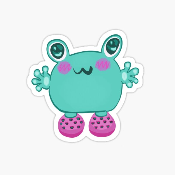 Frog with Crocs Sticker