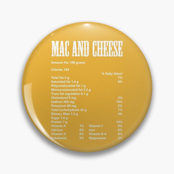 Artikelvorschau, Nährwertangaben für Mac und Käse entworfen und verkauft von hockeng.