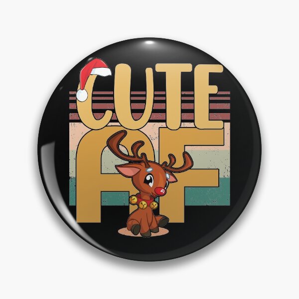 Item preview, Cute AF | Delightful Christmas Reindeer designed and sold by GravitiTees.