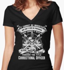 correctional officer mom correctional officer Correctional Officer T S Women's Fitted V-Neck T-Shirt