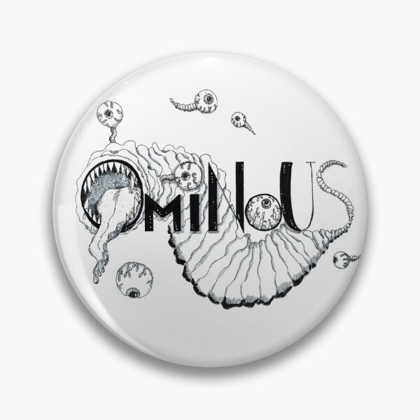 Item preview, Hand drawn scary illustration with hand lettering and word “ominous” designed and sold by Bellefotos.
