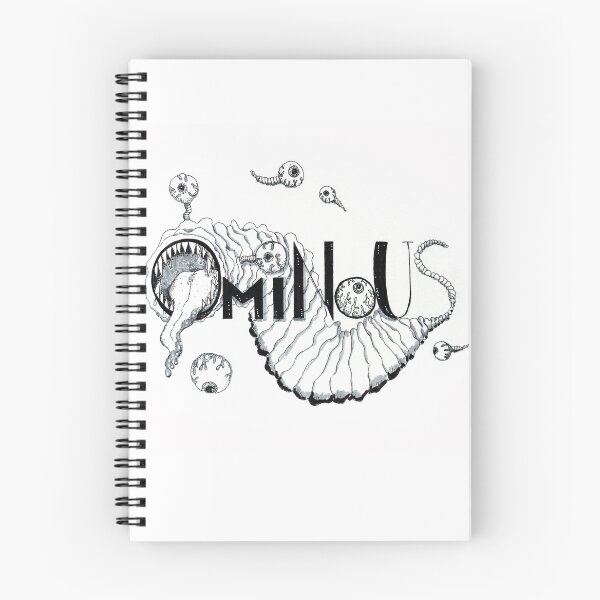 Item preview, Hand drawn scary illustration with hand lettering and word “ominous” designed and sold by Bellefotos.