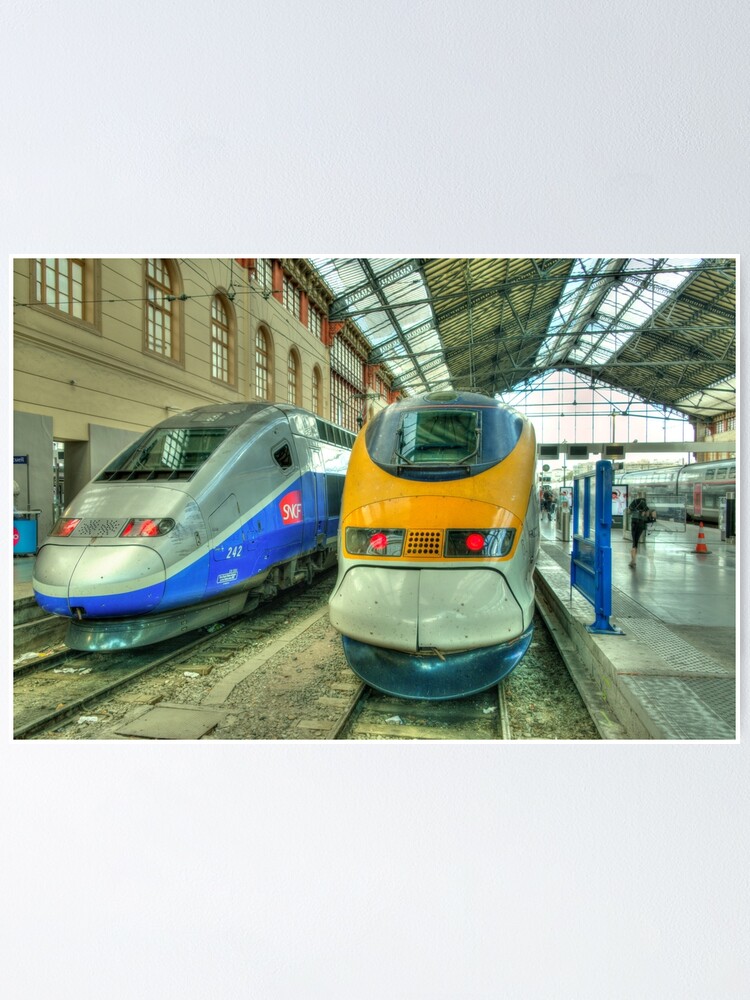 Alternate view of Marseille Trains of Grande Vitesse Poster