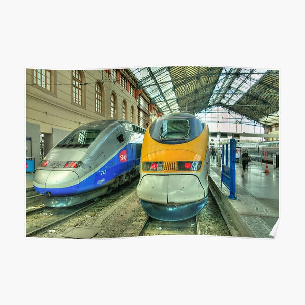 Marseille Trains of Grande Vitesse Poster