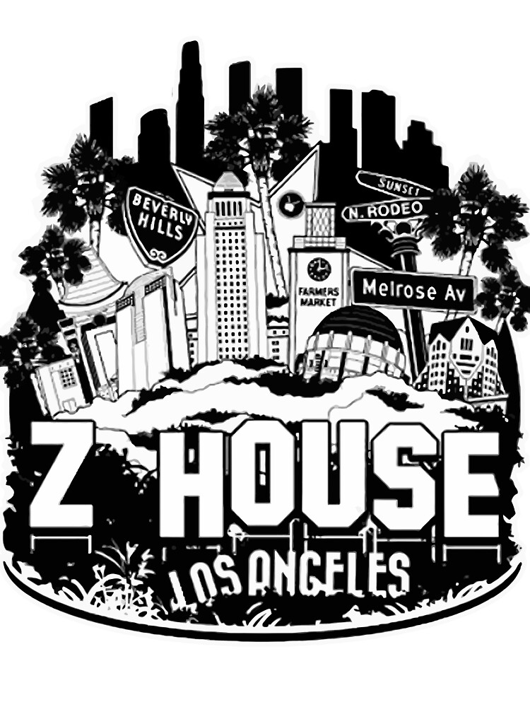 Z House Hollywood Los Angeles Cotton Graphic T-Shirt Essential T-Shirt for  Sale by CrollechJanokn