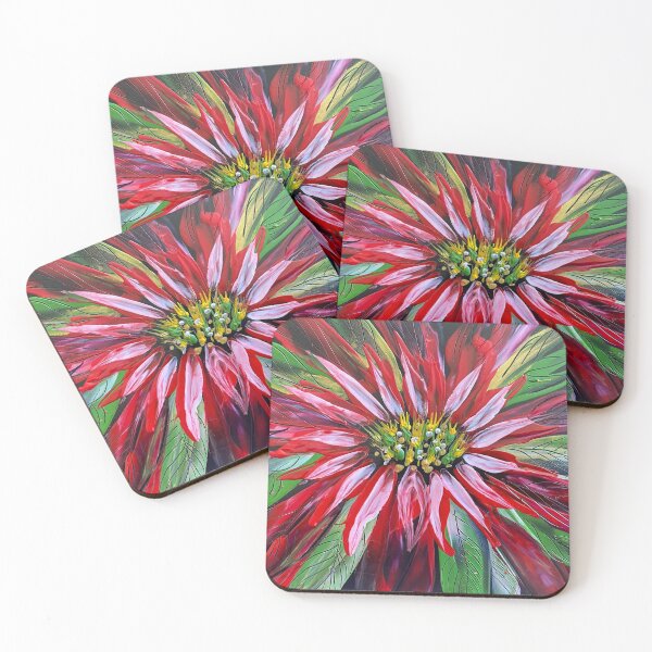 Item preview, Christmas poinsettia flower designed and sold by Gill Barrett Art.