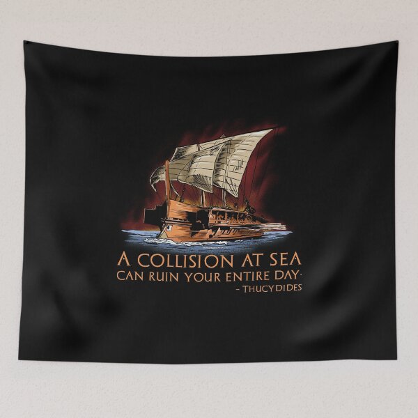 Item preview, Ancient Greek Trireme - History Of Greece - Thucydides Quote designed and sold by Styrman.