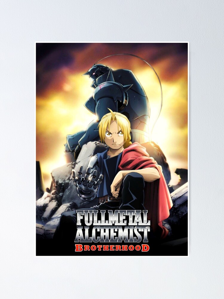 Edward And Alphonse Fullmetal Alchemist Brotherhood Poster By Espressiodesign Redbubble