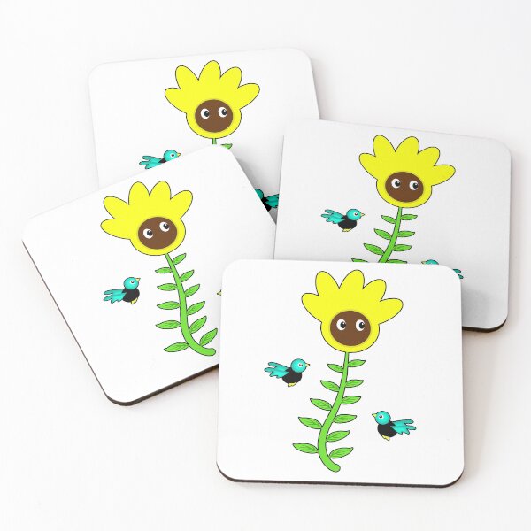 Item preview, Cute Sunflower And Blue Birds designed and sold by vineeth.