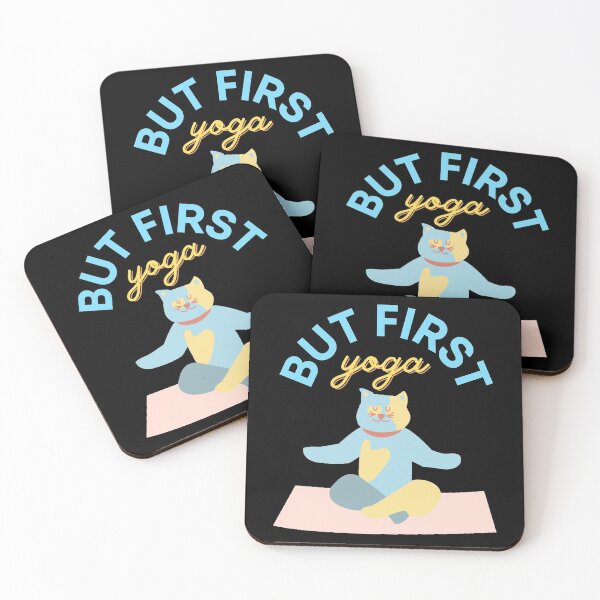 Item preview, BUT FIRST YOGA Funny Quote Meme Design designed and sold by LevelUpMerch.
