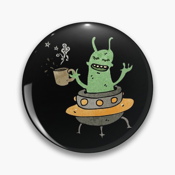 Item preview, Happy Alien the Coffee Lover designed and sold by Cosmic Dust.